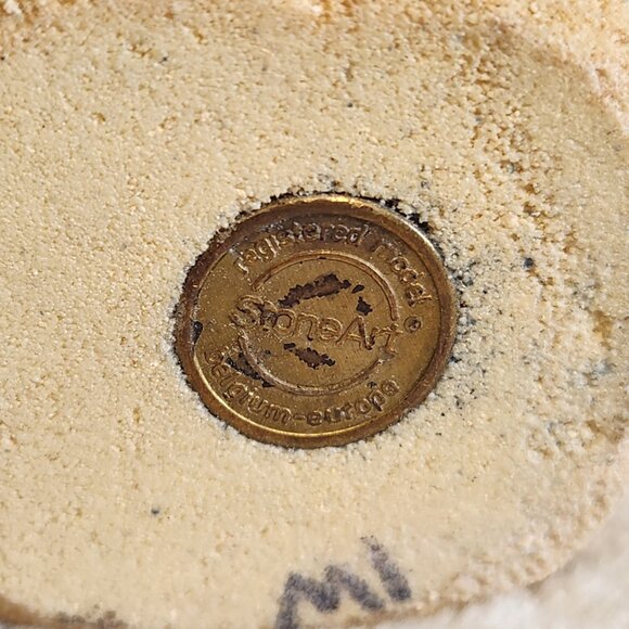 Sand Art Girl with Bouquet of Flowers Sculpture Belgium Figure Registered 6 in. - Picture 8 of 10